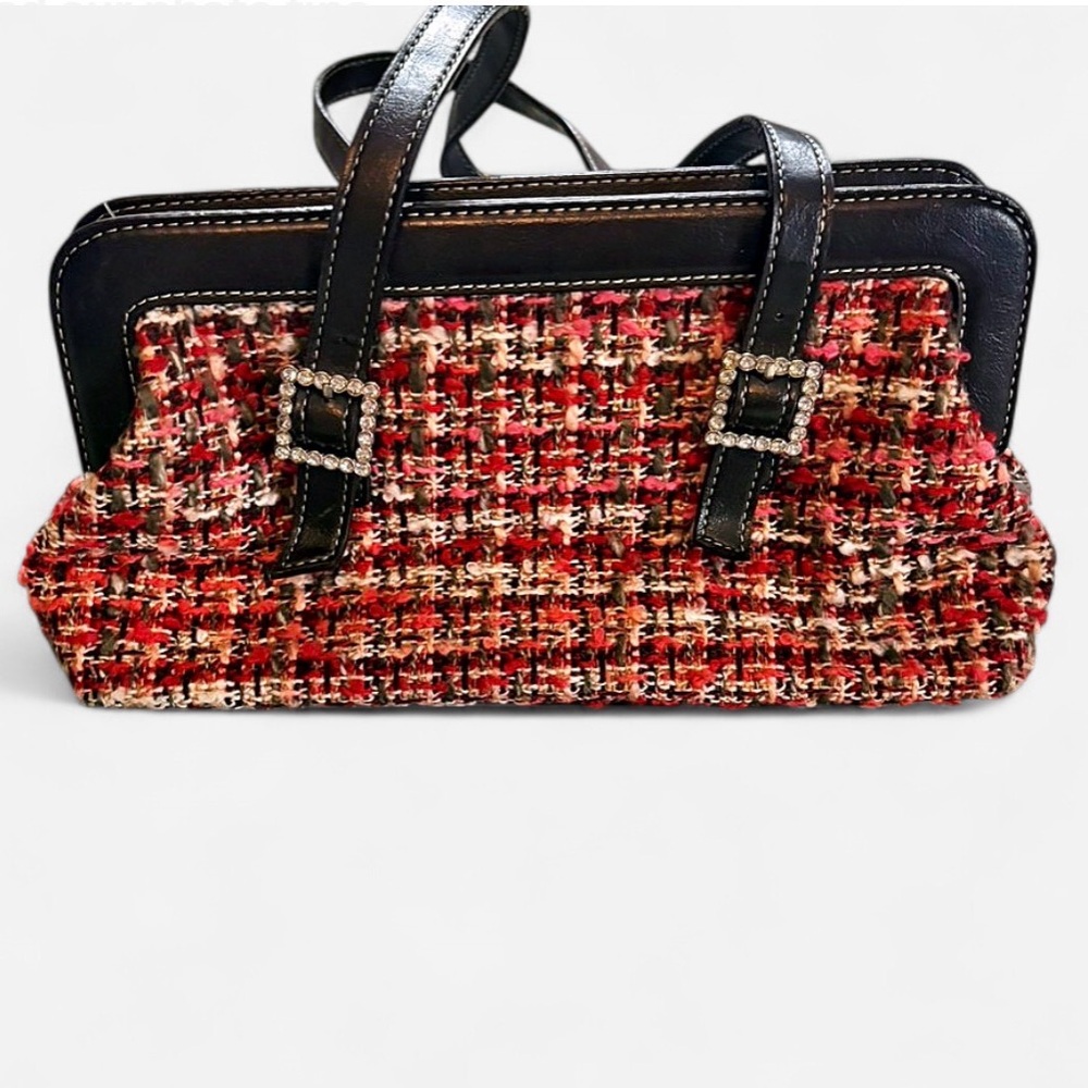 Red Tweed Plaid Shoulder‎ Bag – Preppy Coquette Clueless vibes